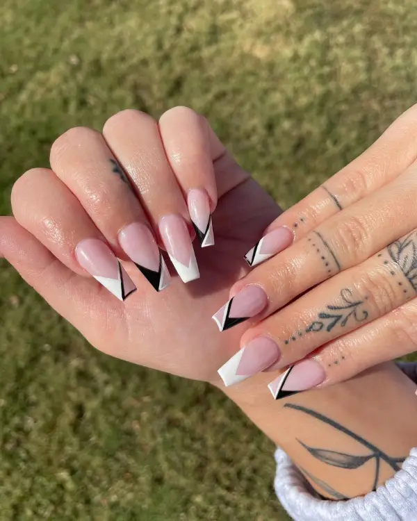 65 Cute French Tip Nails in Different Colors and Styles - Inspired Beauty