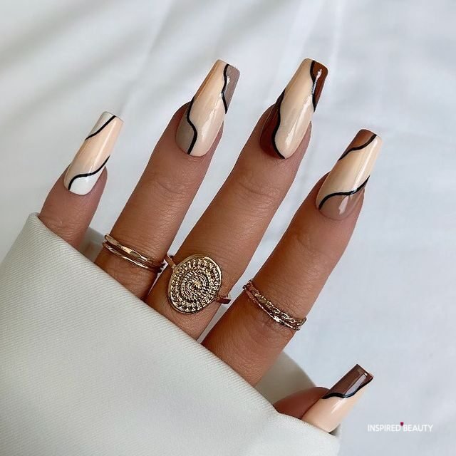 Brown Acrylic Nails