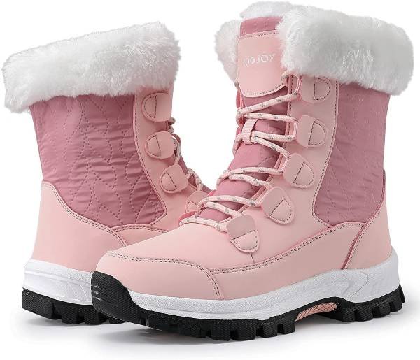 Women's Waterproof Snow Boots Winter Mid Calf Shoes