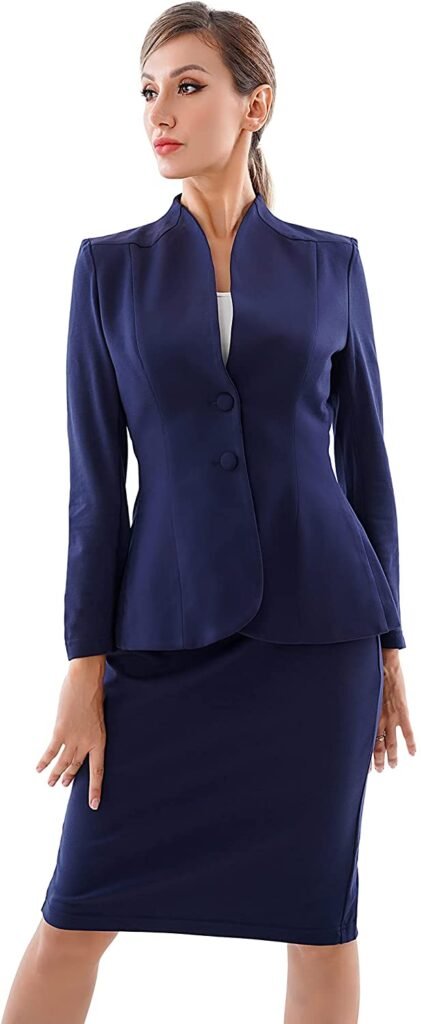 Formal Office Business Work Jacket Skirt Suit Set