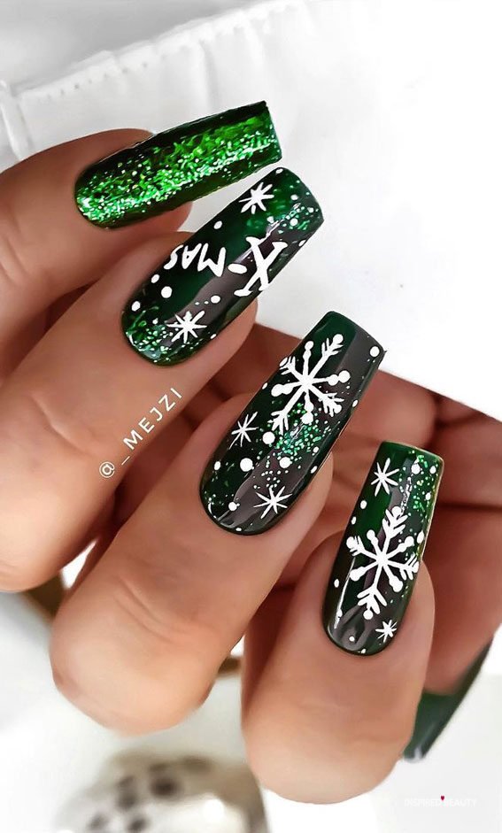 20 Green Christmas Nails