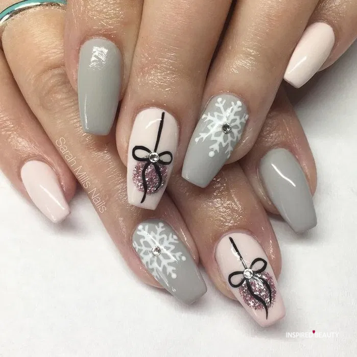 25 Snowflake Nails To Try This Winter Inspired Beauty