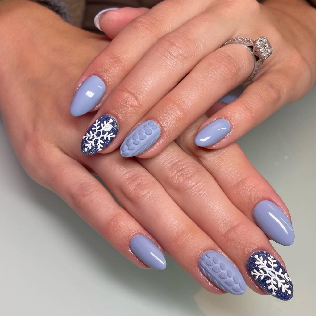 blue sweater nails