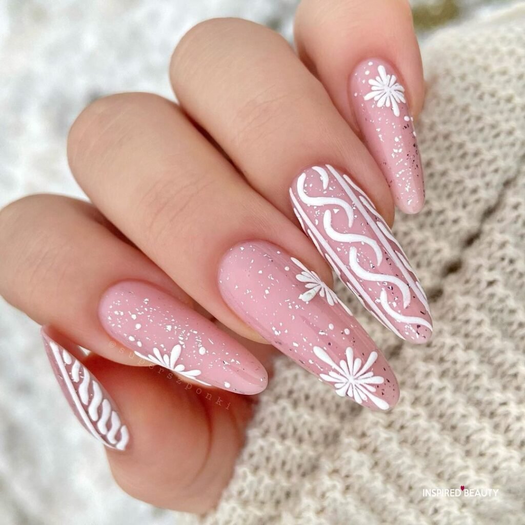 15 Sweater Nails Perfect for The Season Inspired Beauty