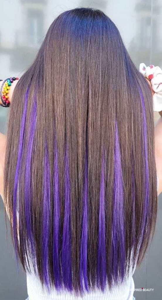 Chocolate and Purple Color Underneath