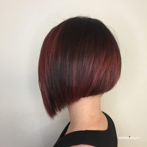 Black Hair with Red Highlights