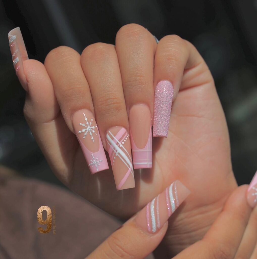 pink sweater nails