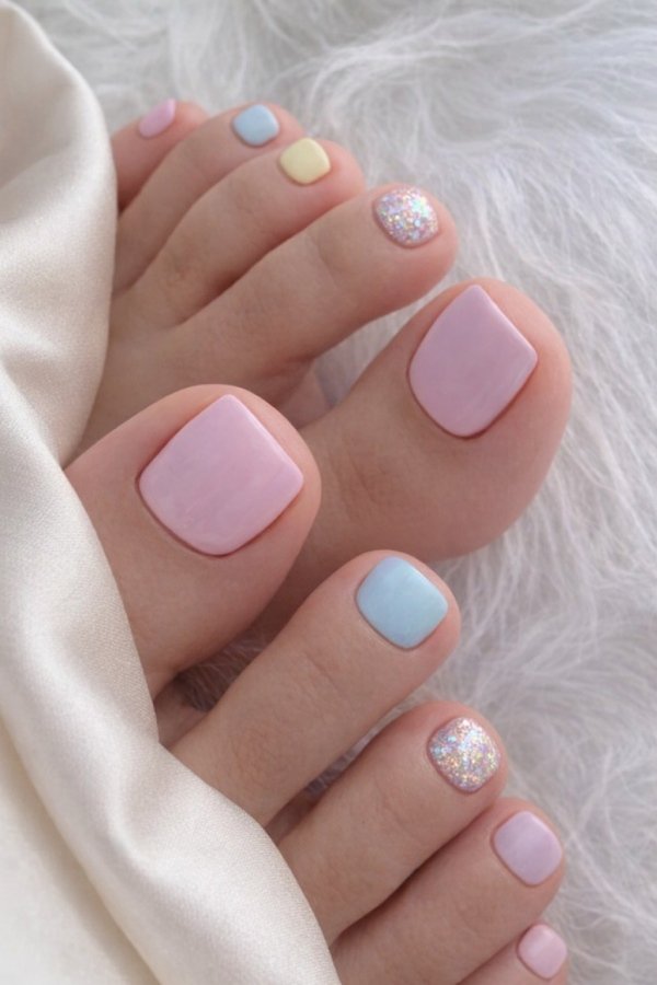 cute summer toe nail design