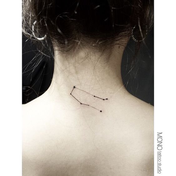 constellation tattoo on the neck