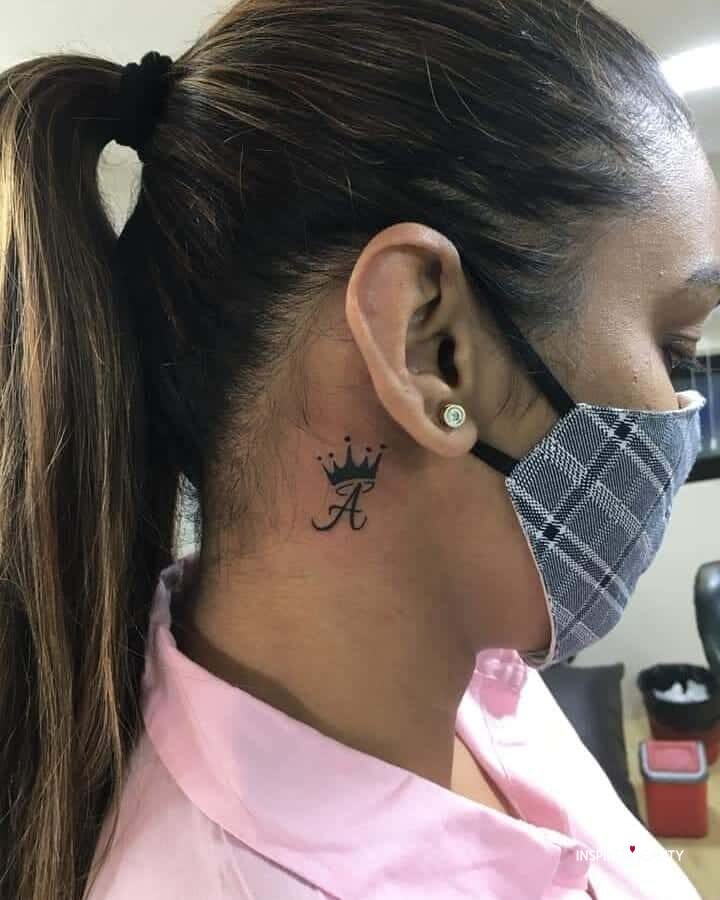 attractive front neck tattoo designs female