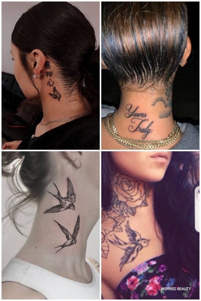29 Coolest Neck Tattoos For Women, Simple and Bold
