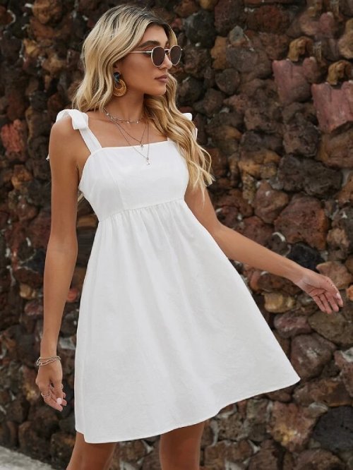 White summer beach dress