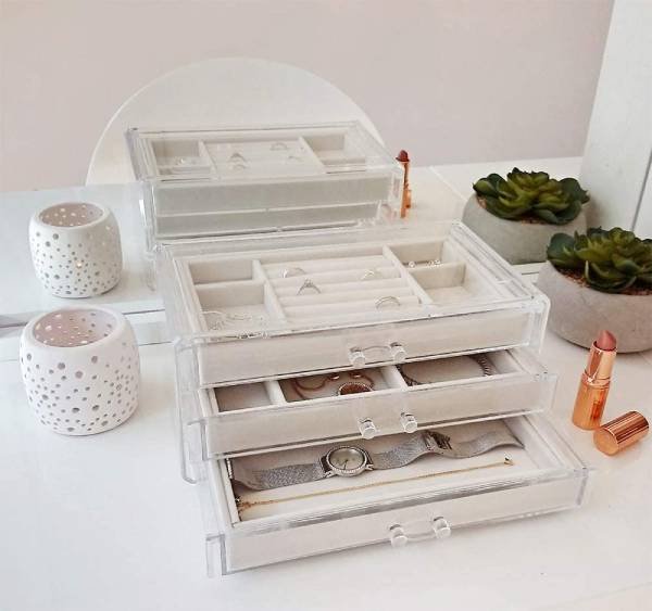 Acrylic Jewelry Organizer Box Meaningful Mothers Day Gifts from Daughter