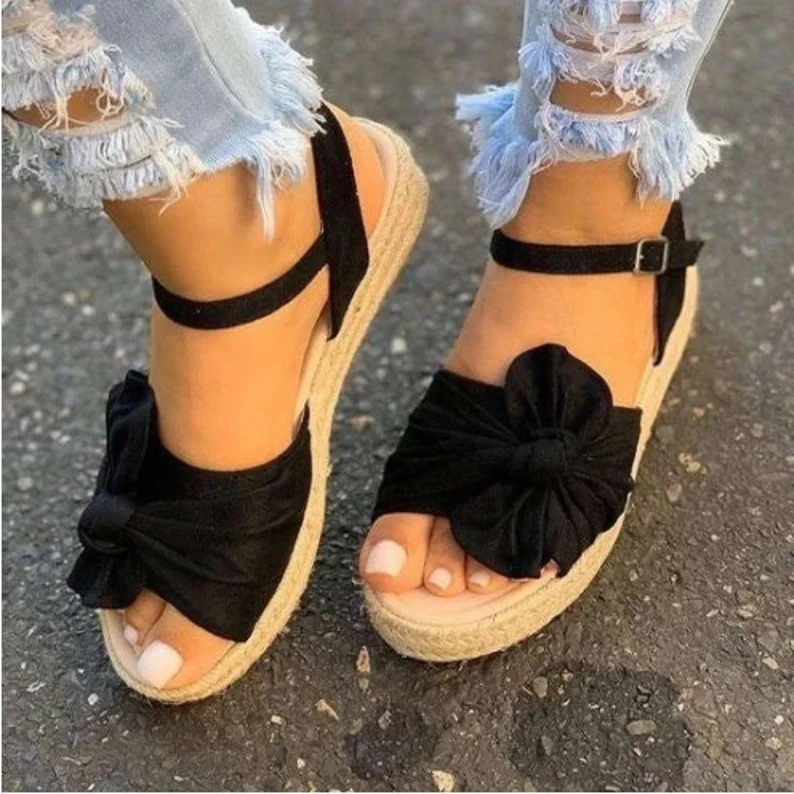 Cute Bow Sandals Comfortable Shoes for Older Women