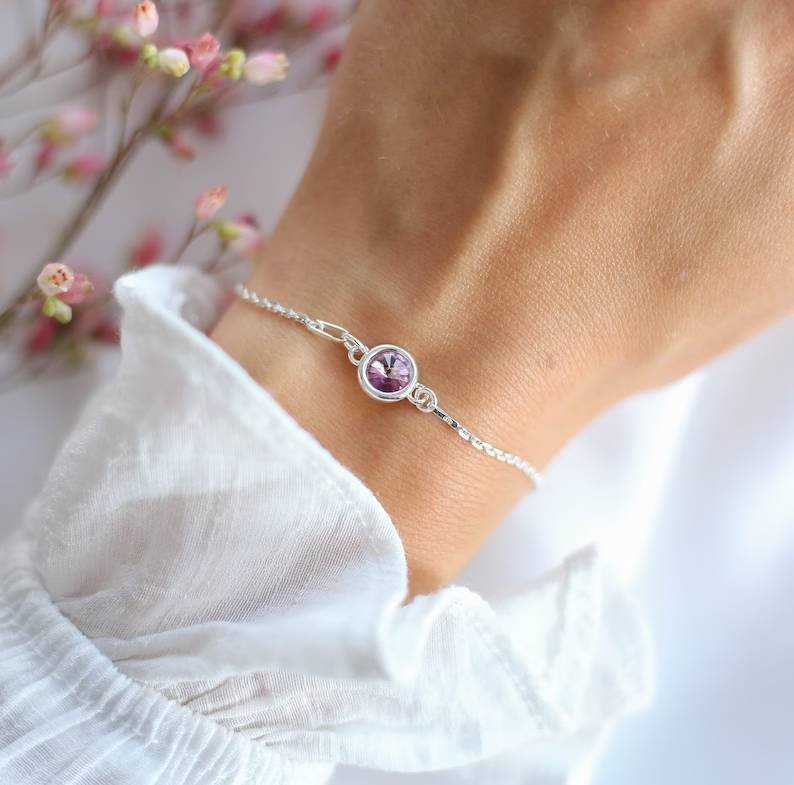 Cute Mothers Day Gifts from Daughter Birthstone Bracelet