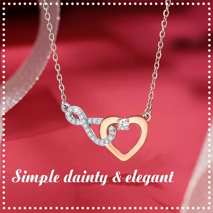 Infinity Heart Necklace for Mother