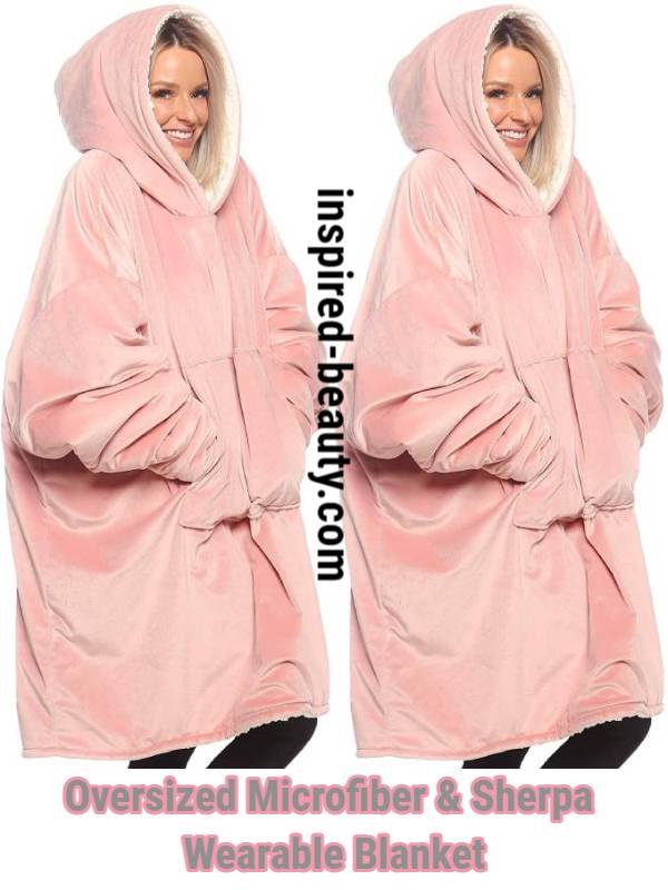 Oversized Microfiber & Sherpa Wearable Blanket Mothers Day Gifts from Daughter