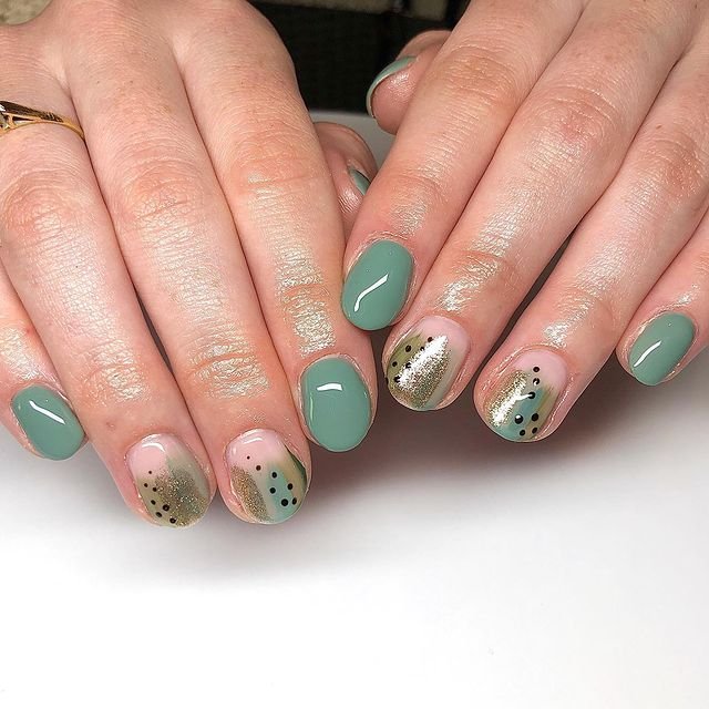 sage green nail designs