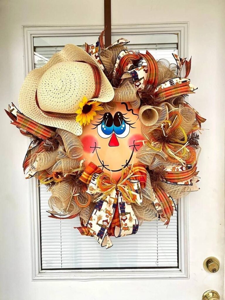 Autumn Harvest Fall Halloween Wreath