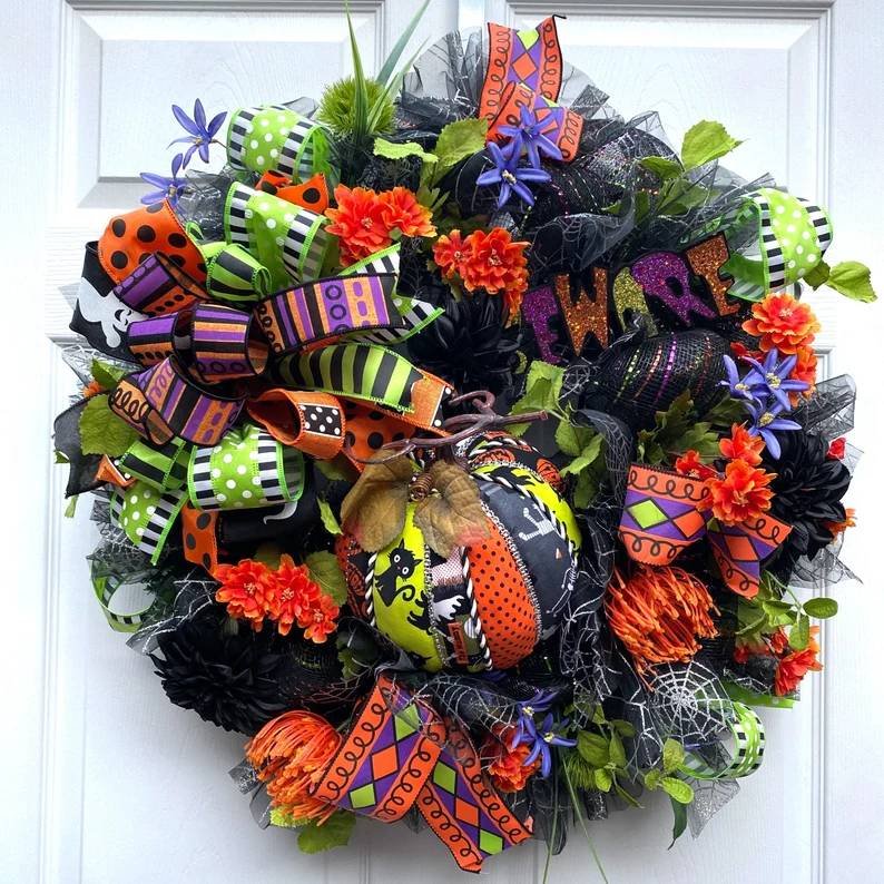 Pumpkin Halloween Wreath