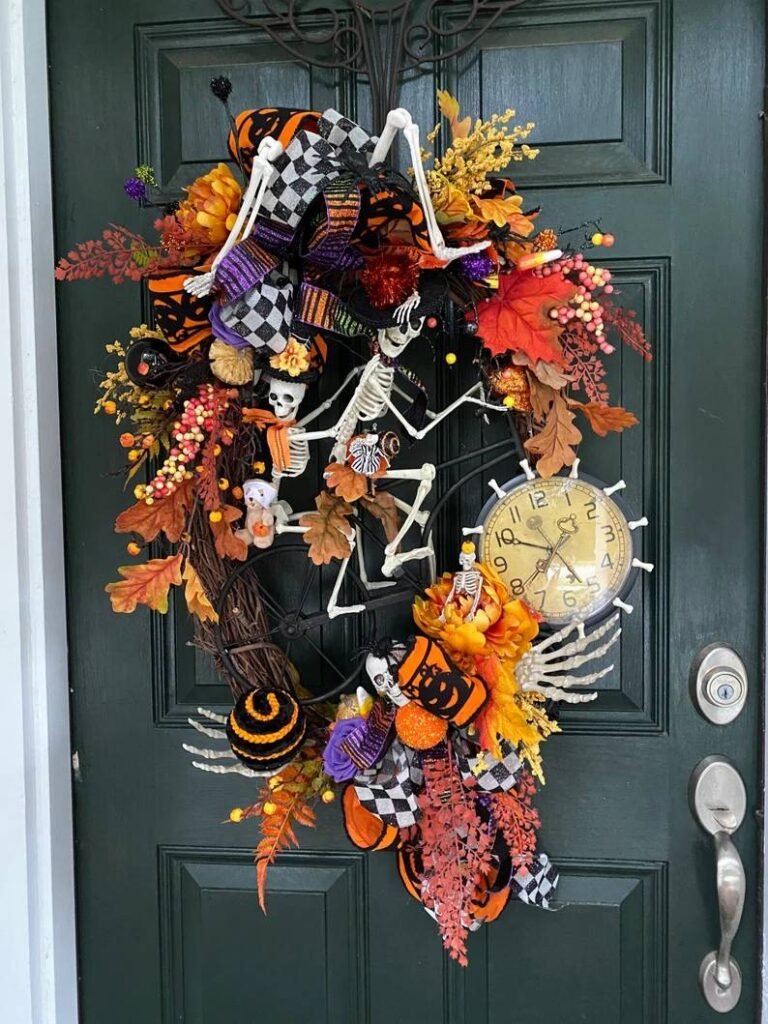 Skelton Halloween wreath Ideas