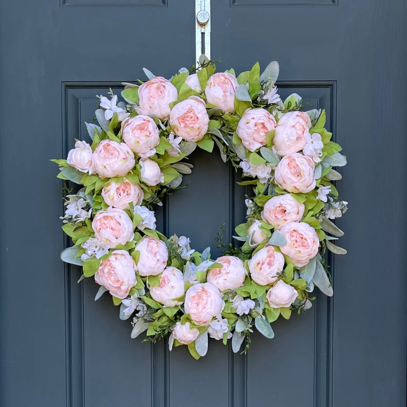 Spring and Summer Peony Wreath