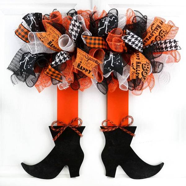 Witch Legs Wreaths for Halloween