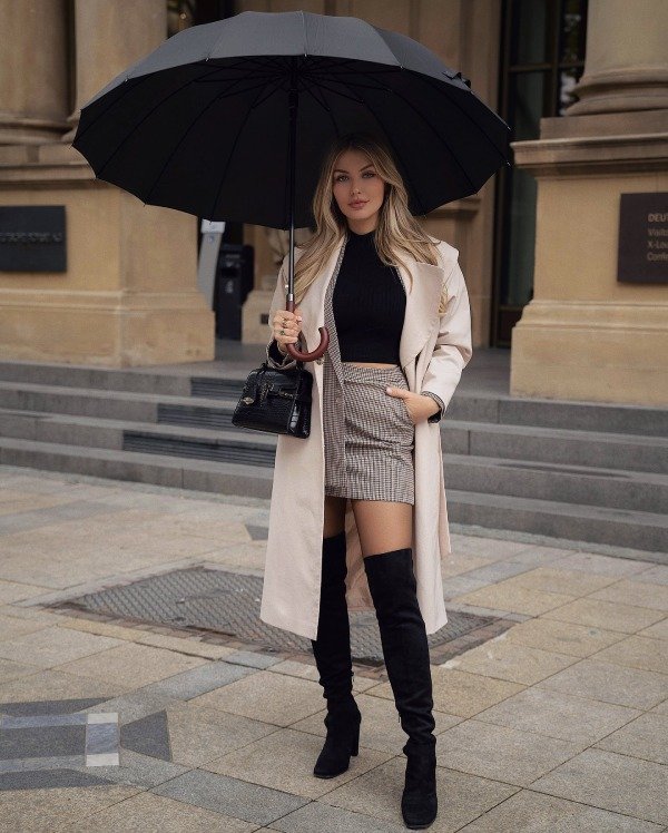 black knee high boots outfit