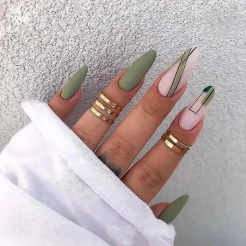 sage green nails aesthetic