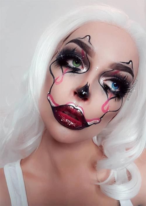 Cute Clown Halloween Makeup Ideas