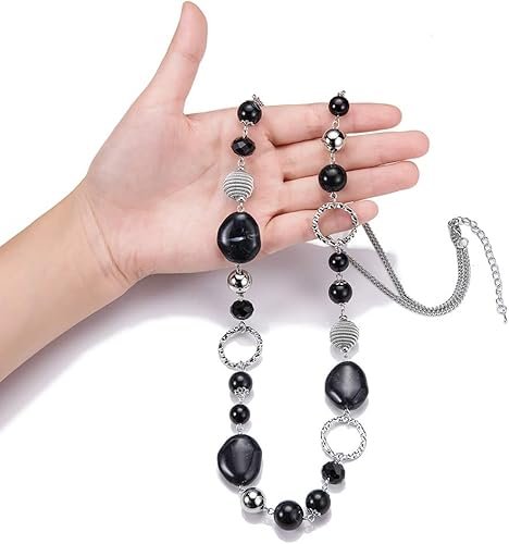 Long Beaded Necklaces For Women - Sweater Chain Fashion Jewelry Necklace Gifts For Women