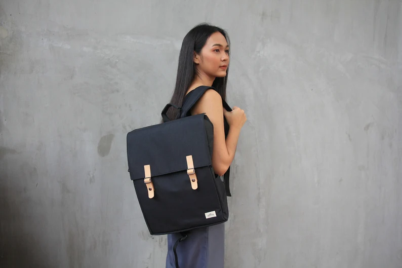 Minimalist Laptop Rucksack Backpack for women