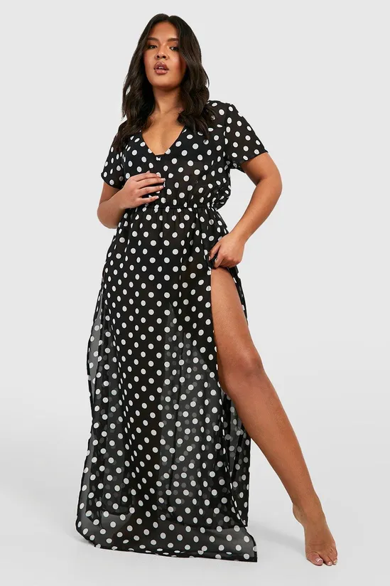 Polka Maxi Beach Kaftan