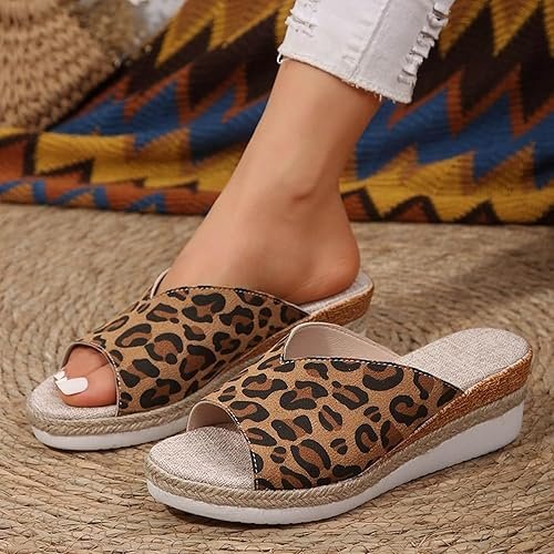 Wedge Sandals Women Open Toe Slip on Vintage Comfy Platform Sandals