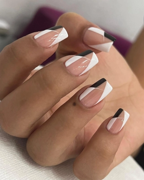 40 Black and White Nails For Year Round