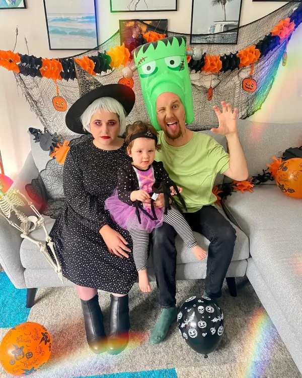 Frankenstein Monster and Family Halloween Costumes for 3