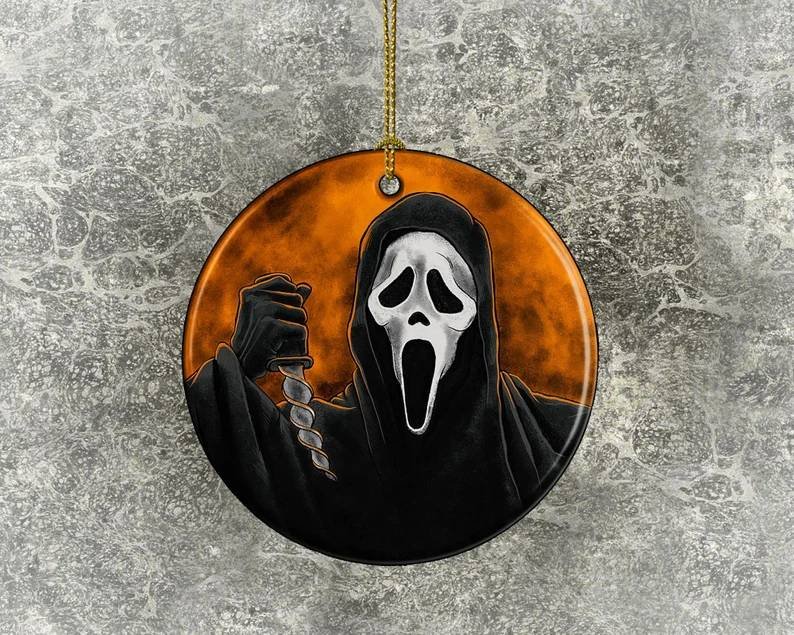 Ghost Face Halloween Tree Ornaments