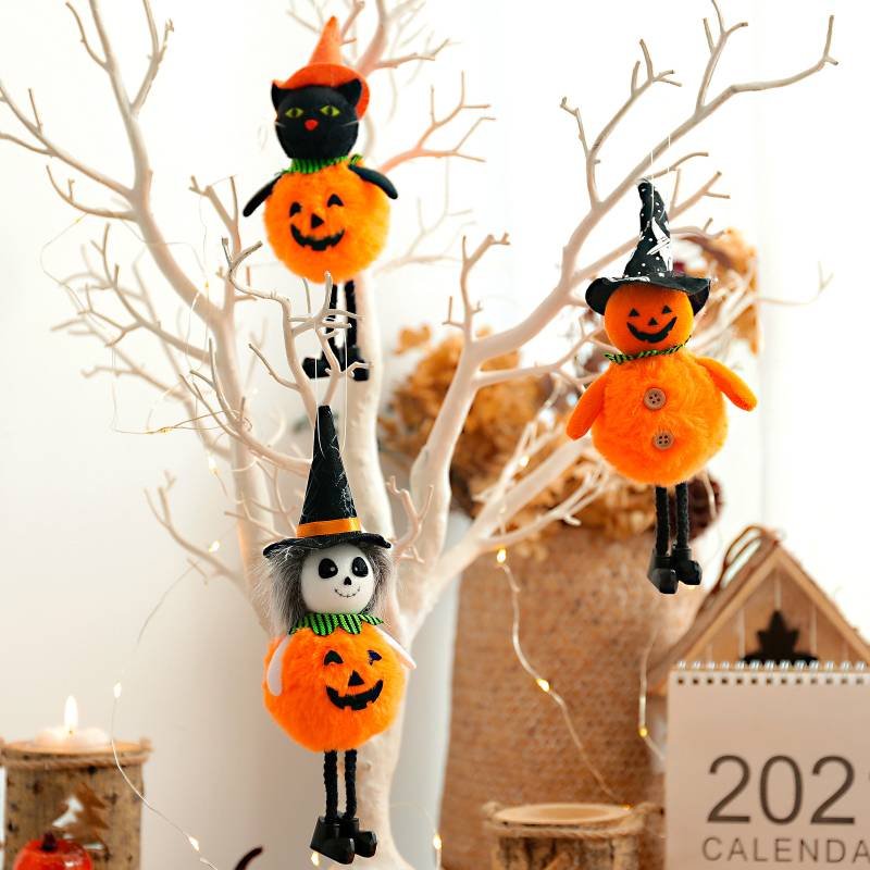 Cat Pumpkin Halloween Tree Decorations