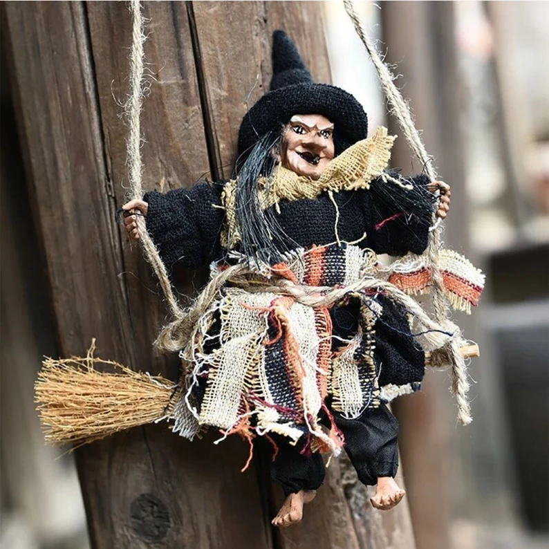 Pendant Halloween Tree Hanging Witch Doll