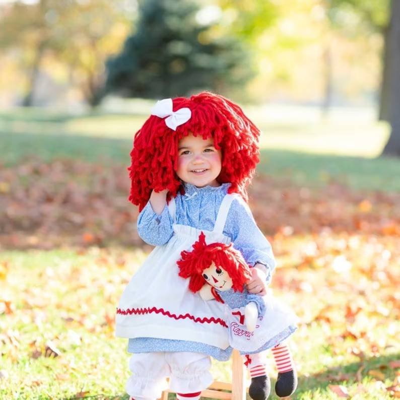 Raggedy Ann Clown Wig Hair Hat