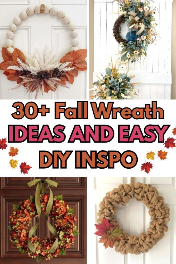 Fall decor idea, with front door wreath 