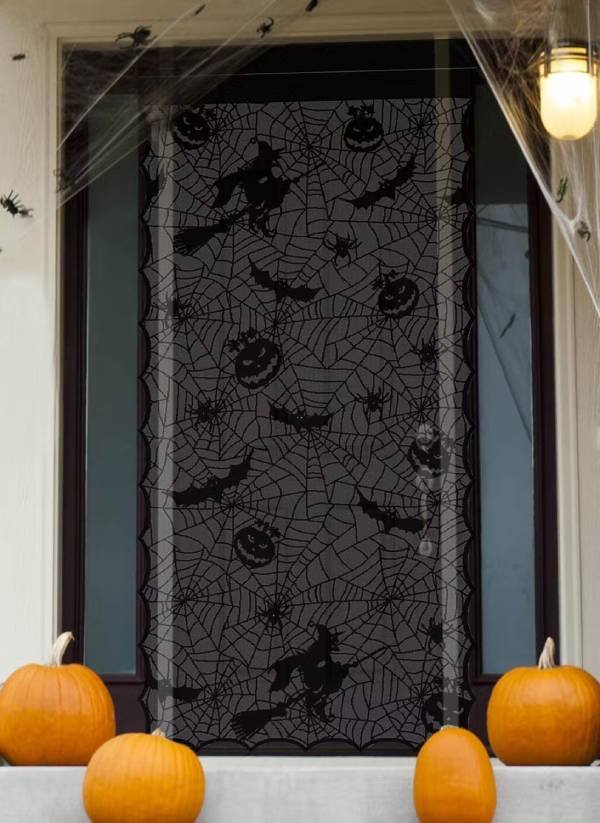 Halloween Door Decor Spooky Lace