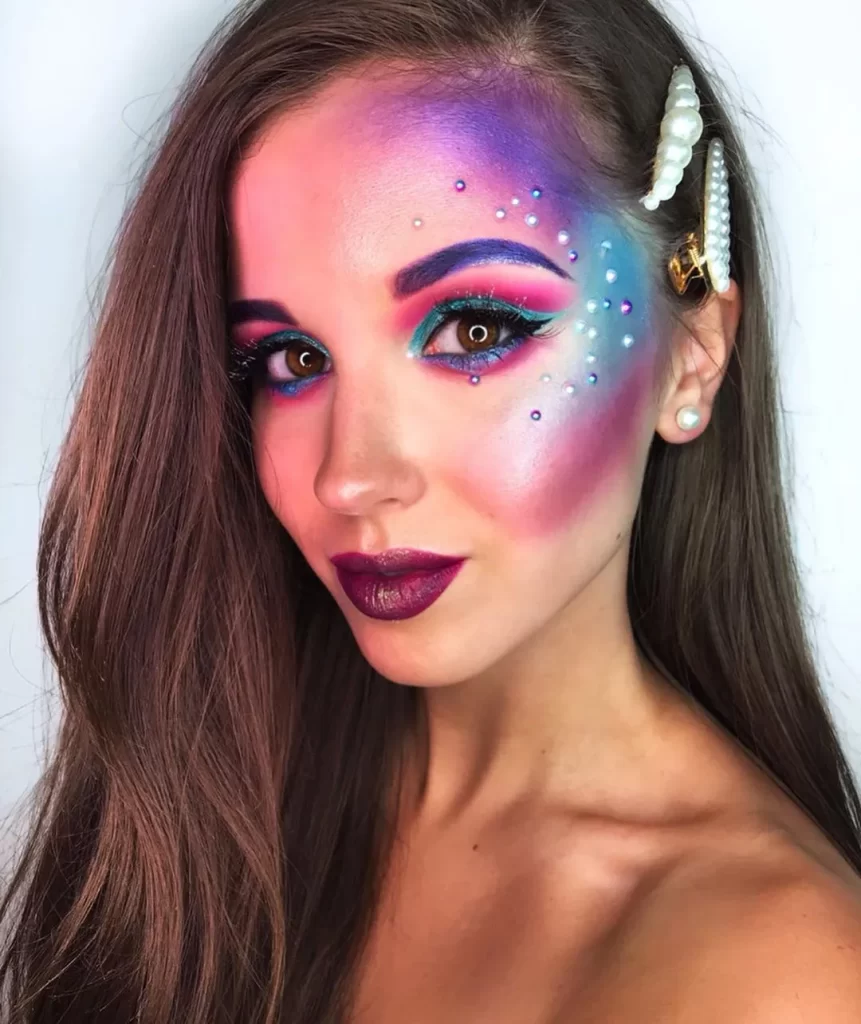 mermaid halloween makeup look