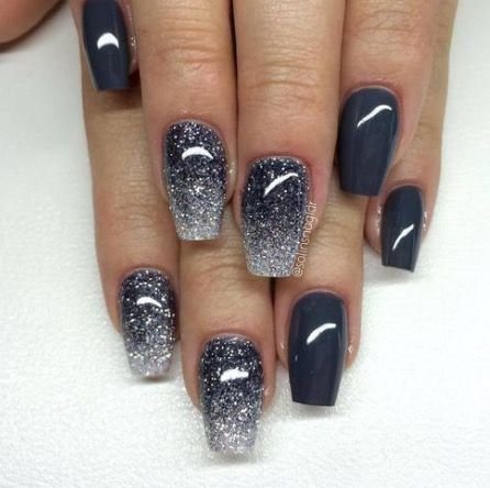 dark blue nail designs