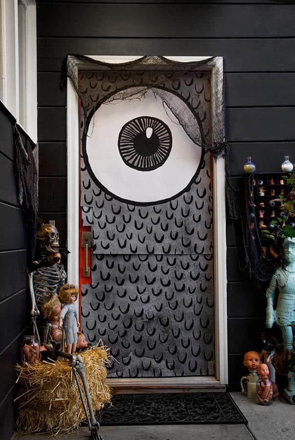 Monster Eyeball Halloween Door