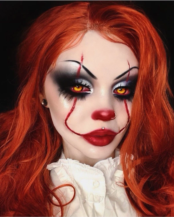 Easy IT Clown Makeup Idea