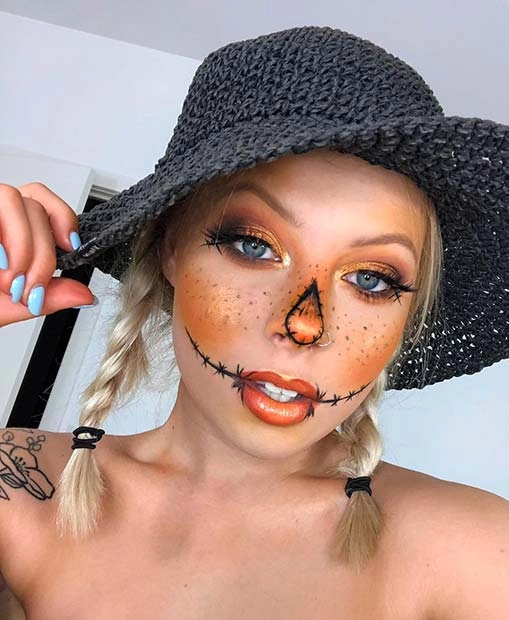 easy scarecrow makeup