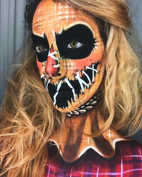 Creepy Scarecrow Makeup