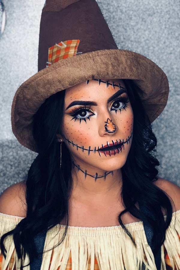 pretty scarecrow makeup look