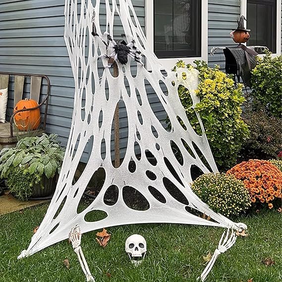 DAZONGE 2 Packs Spider Web Halloween Decorations